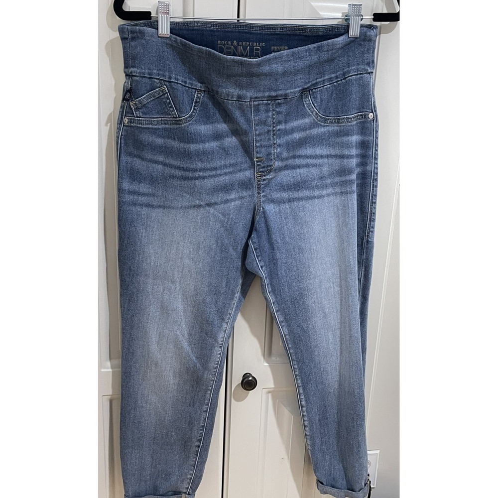 Rock‎ & Republic Denim RX Fever Crop Blue Jeans Size 12
